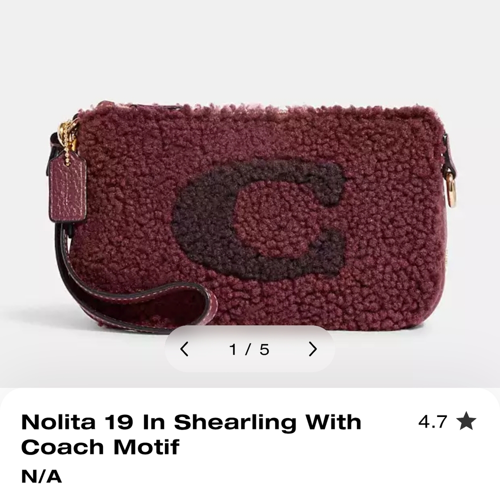 Coach Nolita 19 Shearling Bag in Burgundy